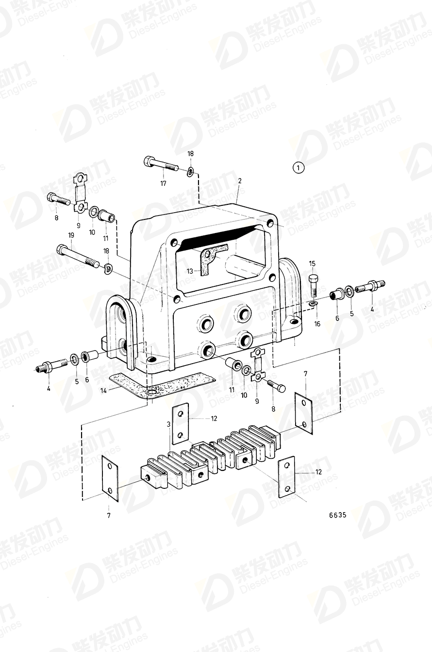 VOLVO Gasket kit, intake and exhaust manifold 275598 Drawing